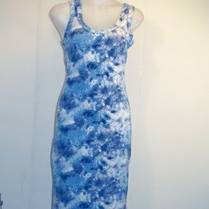 White/Purple Tank Maxi Dress